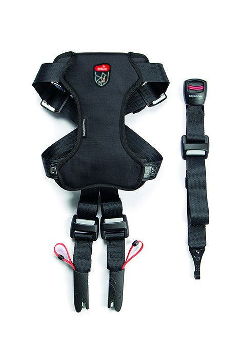 Pettorina sicura da viaggio Isofix per cani nero