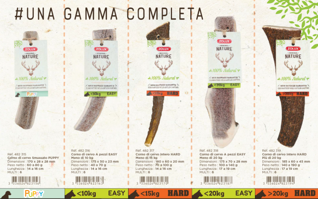 Tutta la gamma Corna di cervo