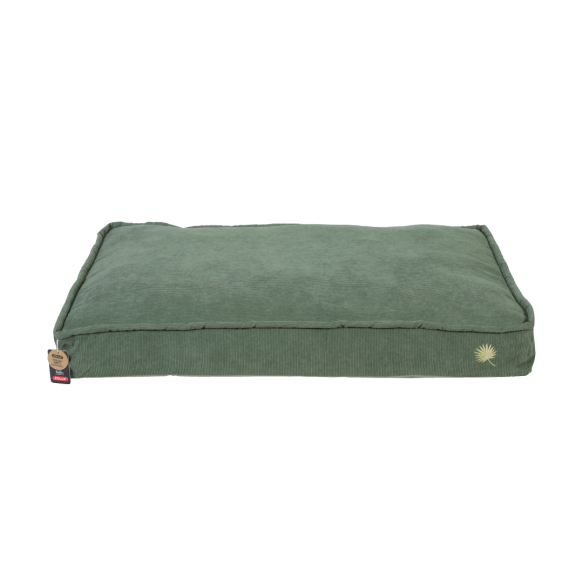 Coussin ouatiné déhoussable kaki - 110cm
